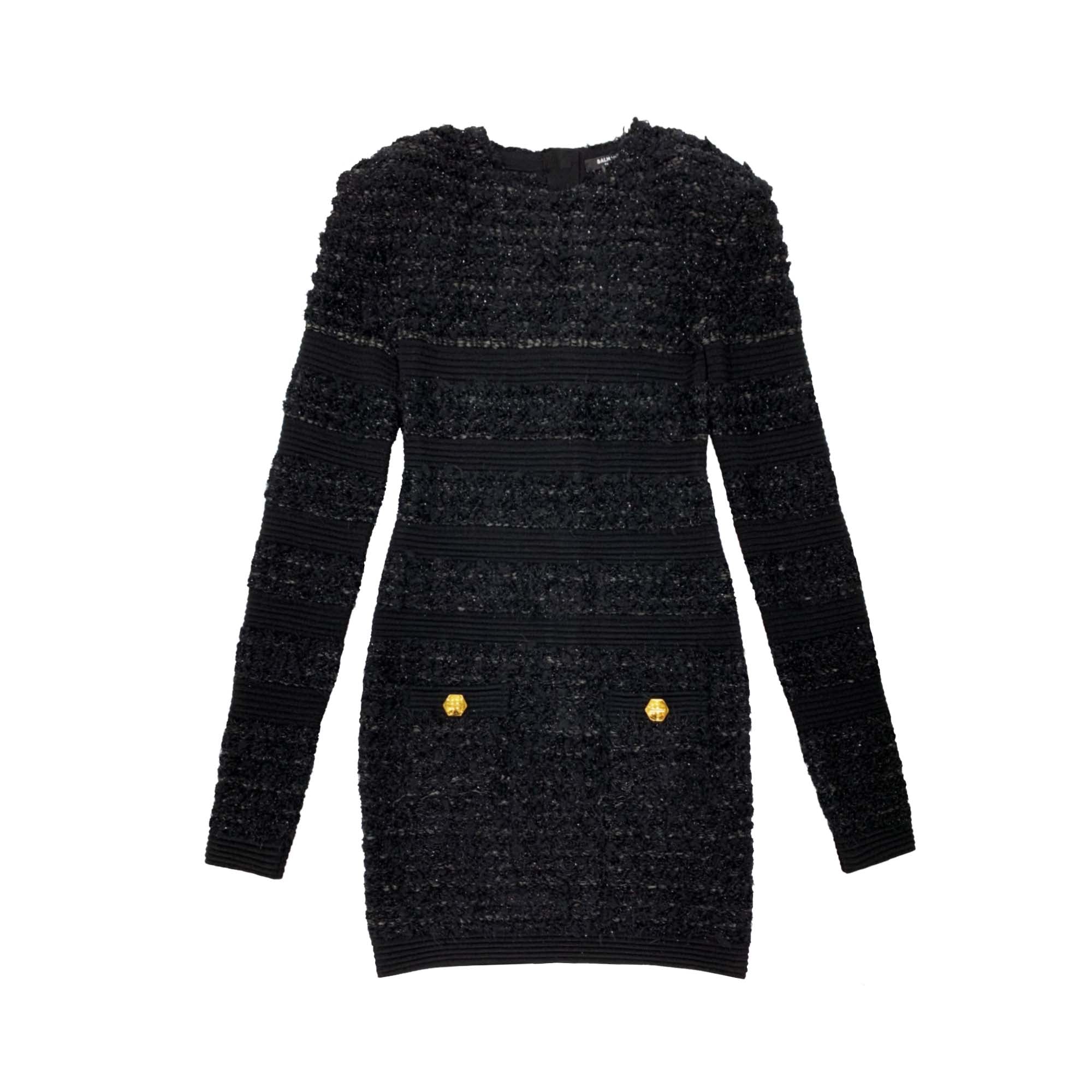 Balmain Tweed Mini Dress | Designer code: YF0R8012KC82 | | Luxury Fashion Eshop | Lamode.com.hk La Mode Balmain Tweed Mini Dress | Designer code: YF0R8012KC82 | | Luxury Fashion Eshop | Lamode.com.hk La Mode