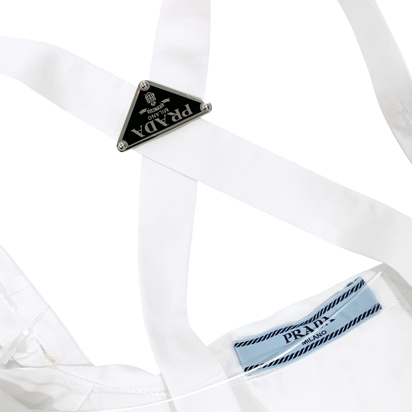 Prada Off Shoulder Shirt Dress