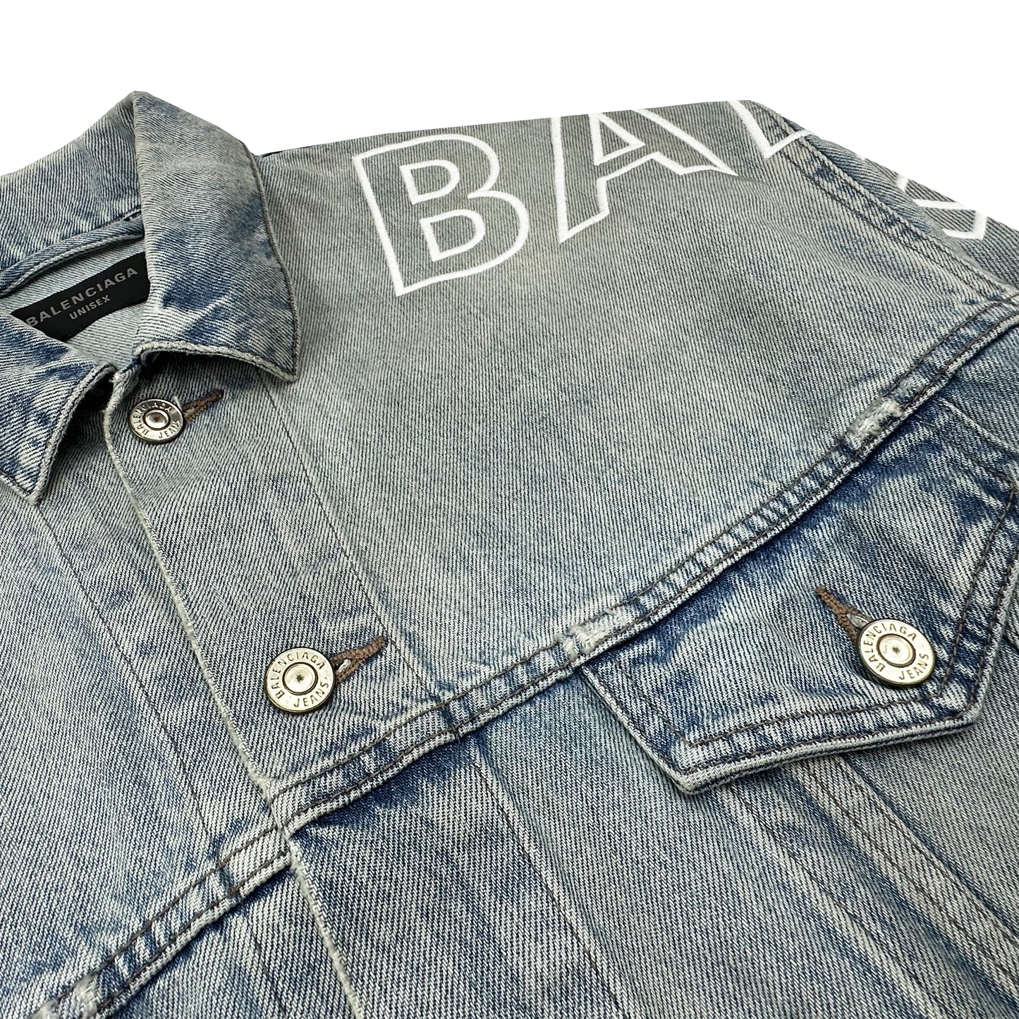 BALENCIAGA LOGO DENIM JACKET