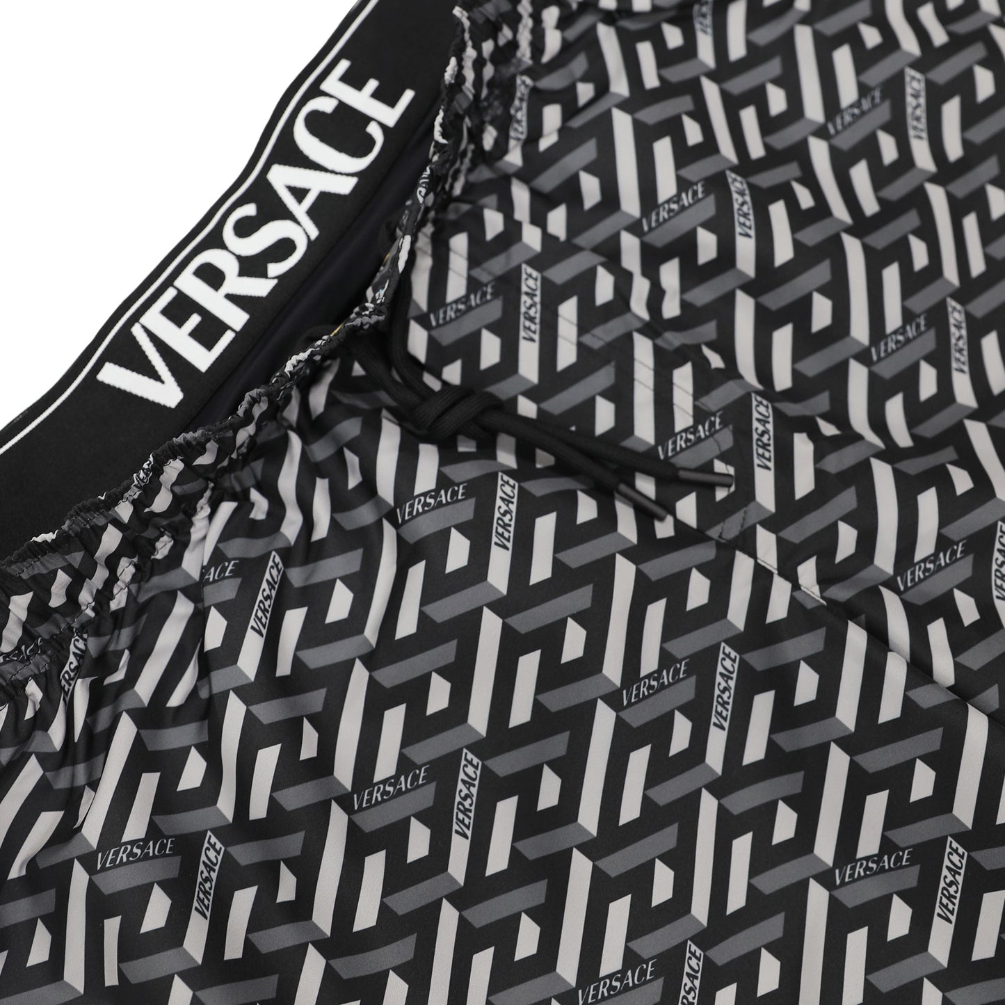 Versace Greca Print Swim Shorts