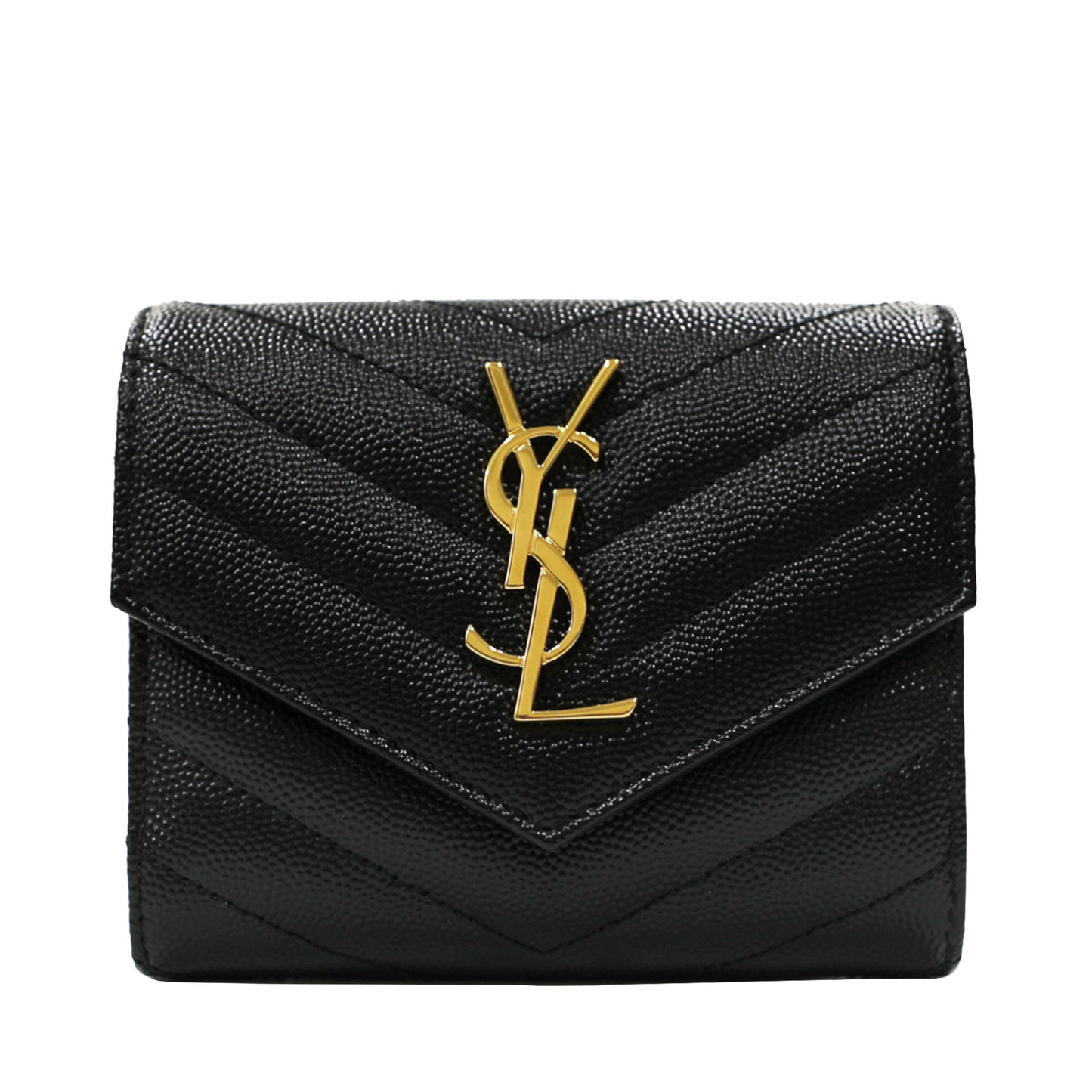 Saint Laurent Monogram Compact Tri-fold Wallet