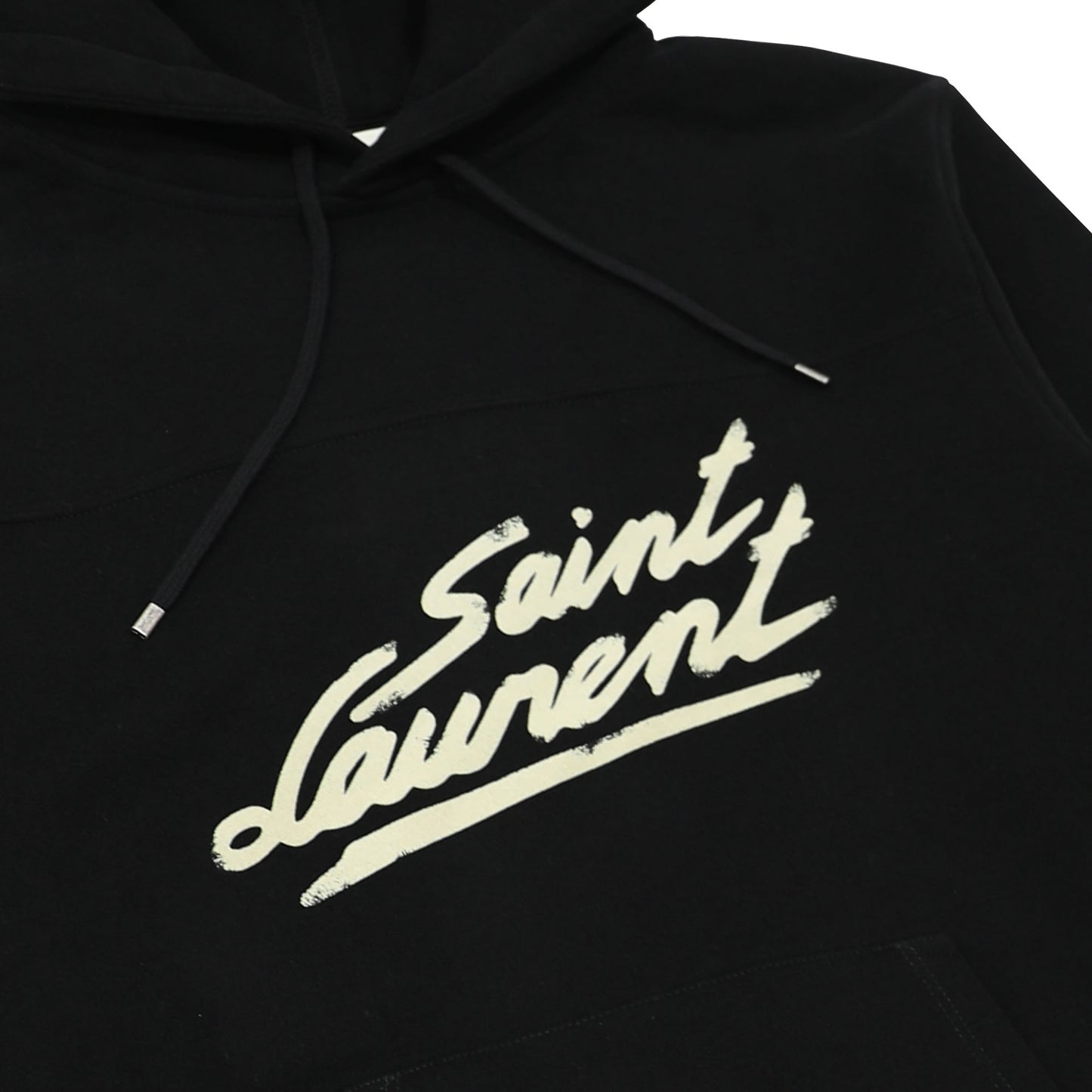 Saint Laurent Logo Print Hoodie