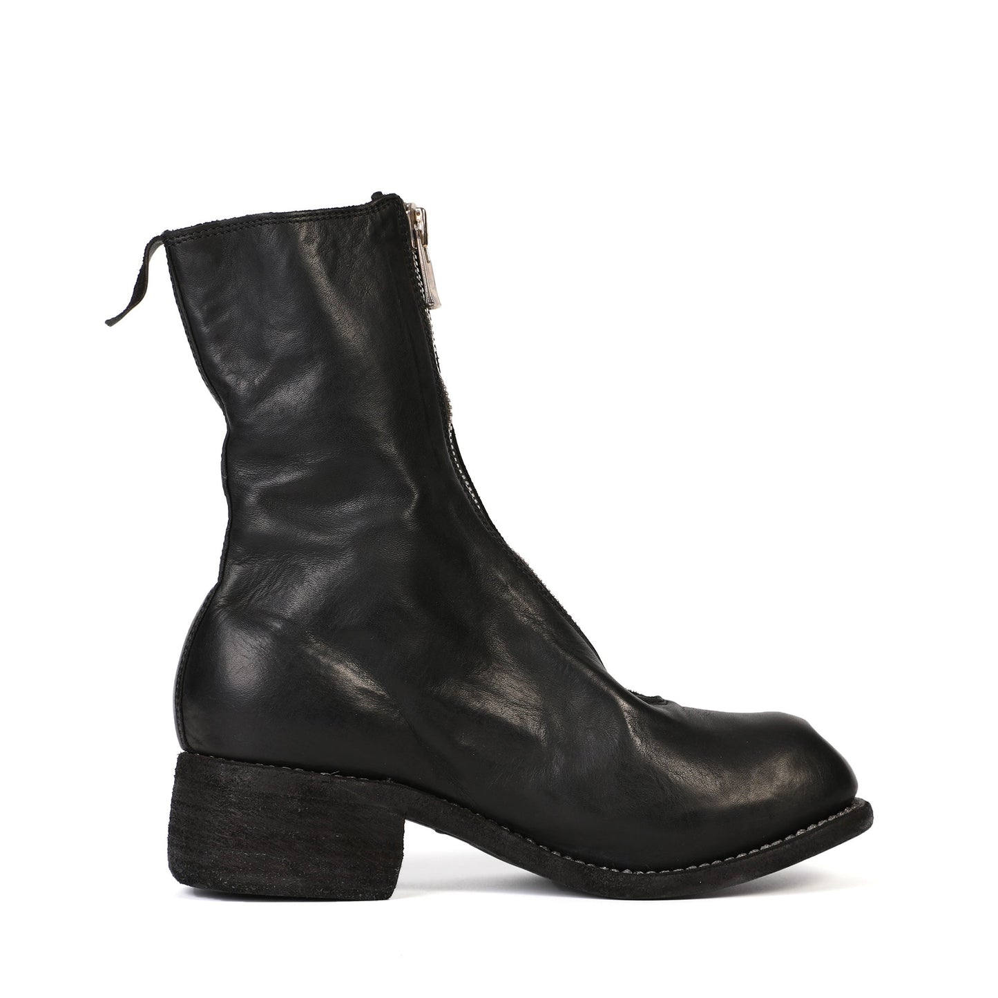 Guidi PL2 Leather Front Zip Ankle Boot | Designer code: PL2SHFG | Luxury Fashion Eshop | Lamode.com.hk