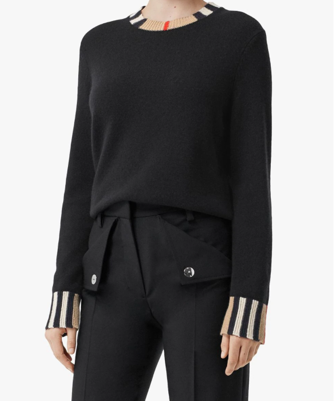 Burberry Check Collar Sweater | Designer code: 8008939 | Luxury Fashion Eshop | Lamode.com.hk