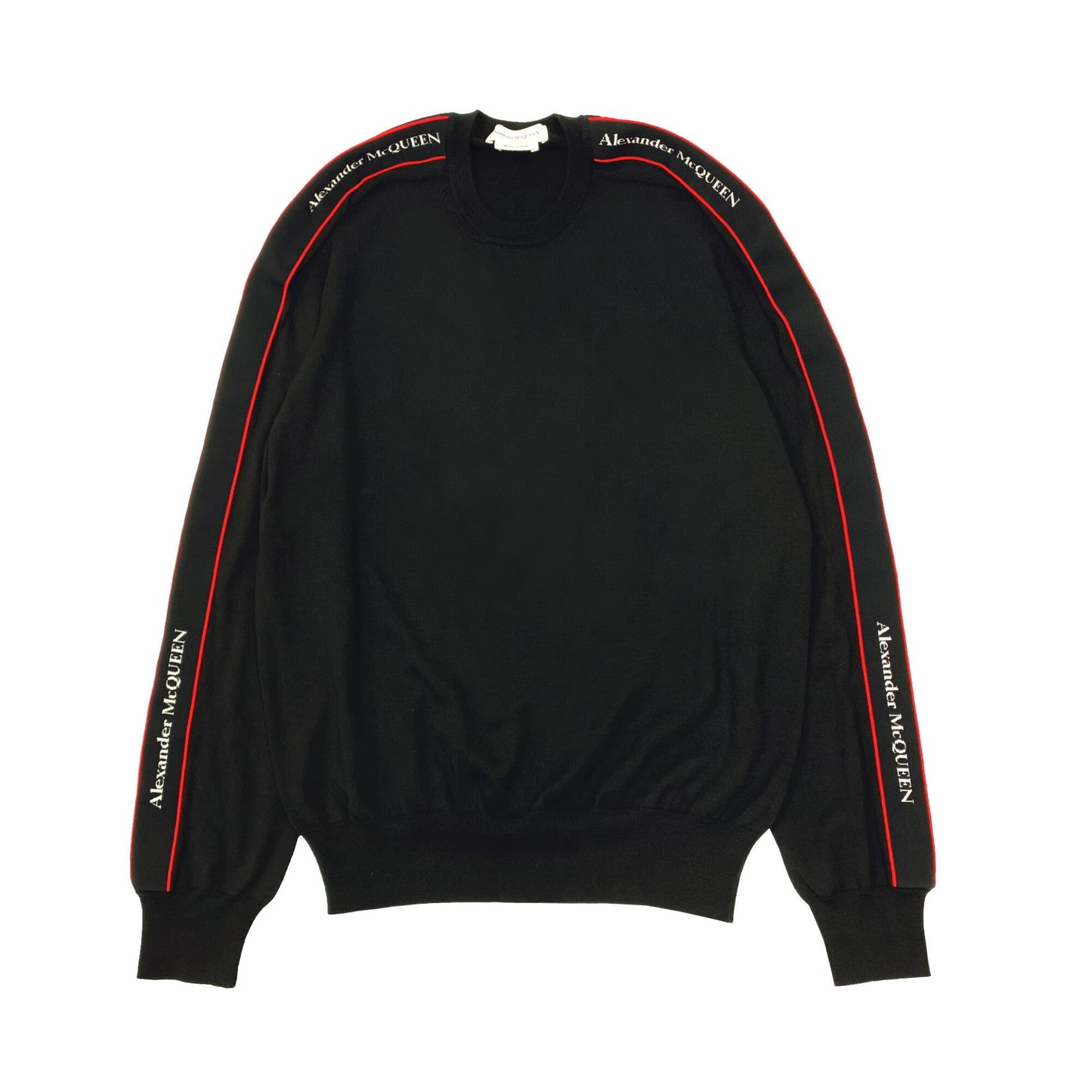 Alexander McQueen Logo Tape Sweater | Designer code: 651188Q1XBB | Luxury Fashion Eshop | Lamode.com.hk