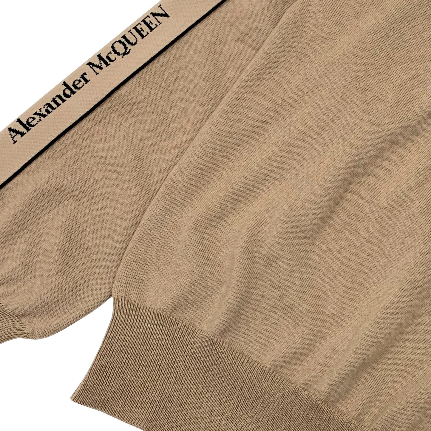 Alexander McQueen Logo Tape Knitted Sweater | Designer code: 651188Q1XFD | Luxury Fashion Eshop | Lamode.com.hk