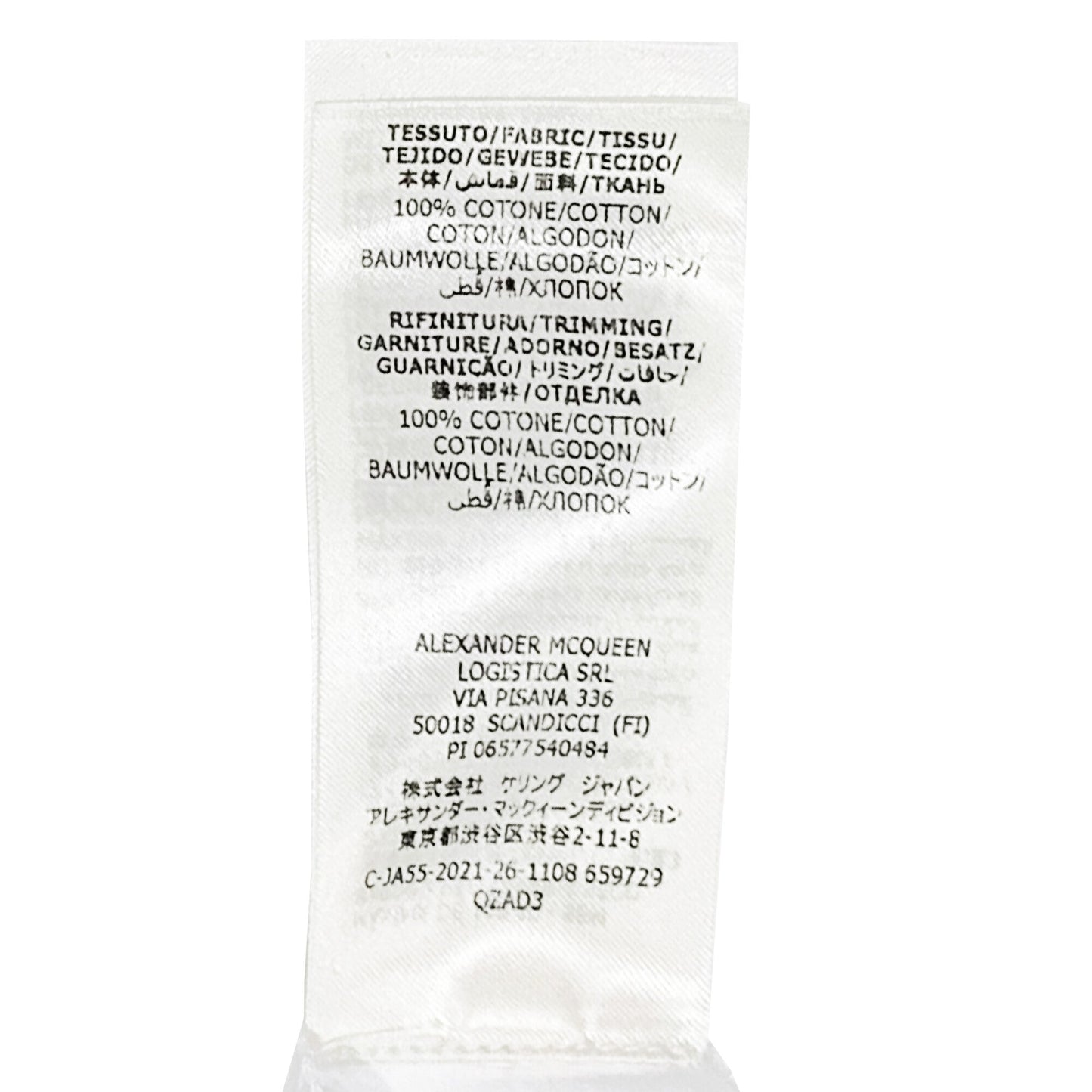 Alexander McQueen Graffiti T-shirt | Designer code: 659729QZAD3 | Luxury Fashion Eshop | Lamode.com.hk