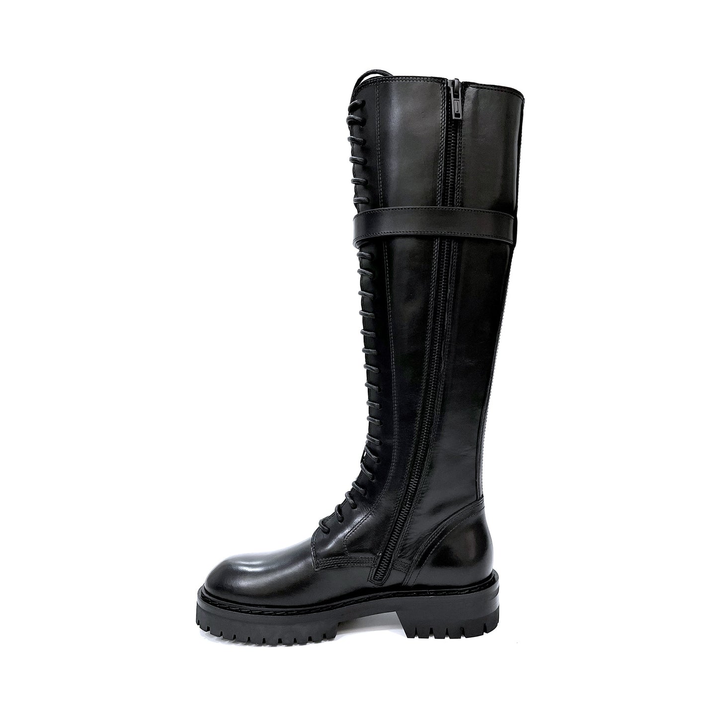 Ann Demeulemeester Buckle Fastening Leather Combat Boots | Designer code: 2102WC04390 | Luxury Fashion Eshop | Lamode.com.hk