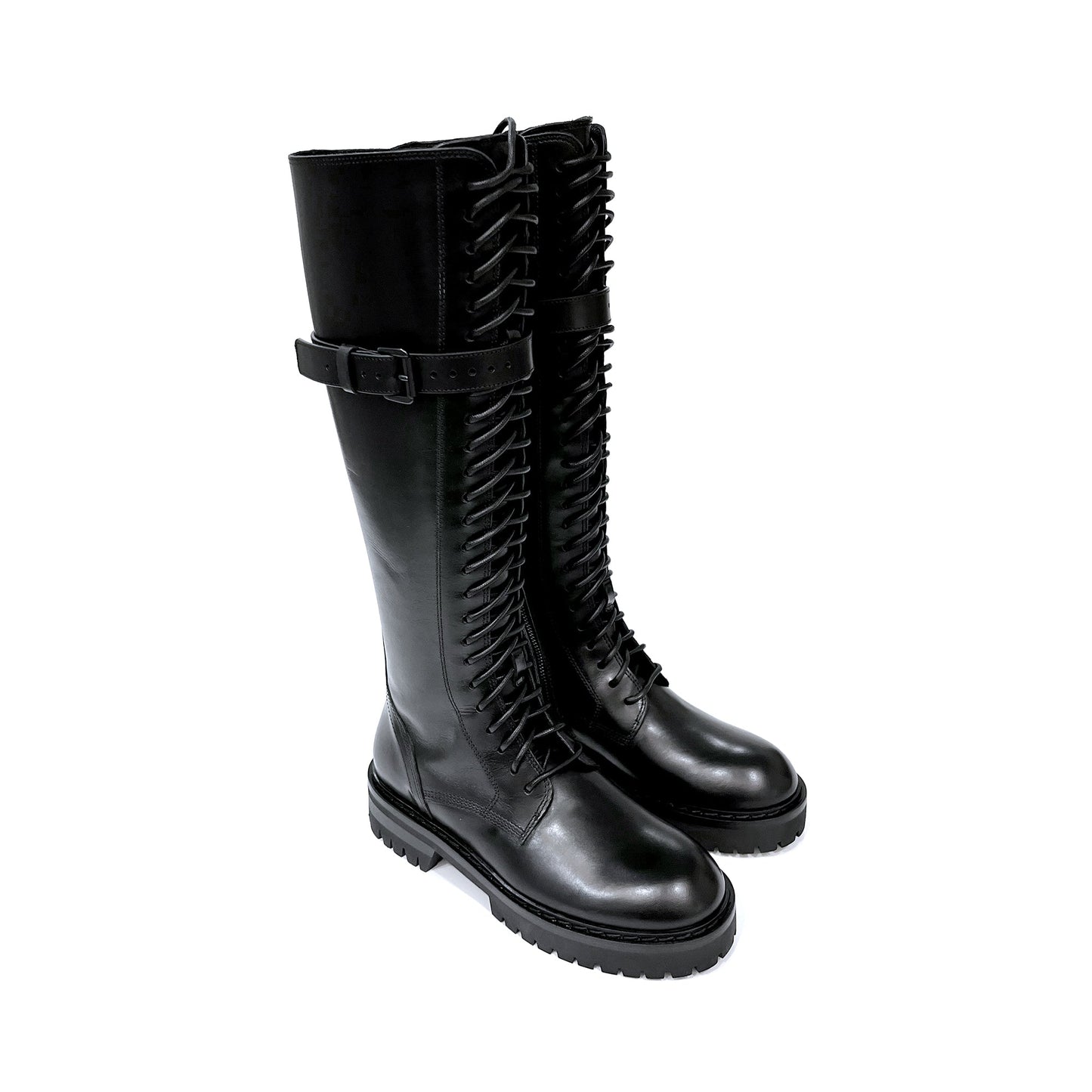 Ann Demeulemeester Buckle Fastening Leather Combat Boots | Designer code: 2102WC04390 | Luxury Fashion Eshop | Lamode.com.hk