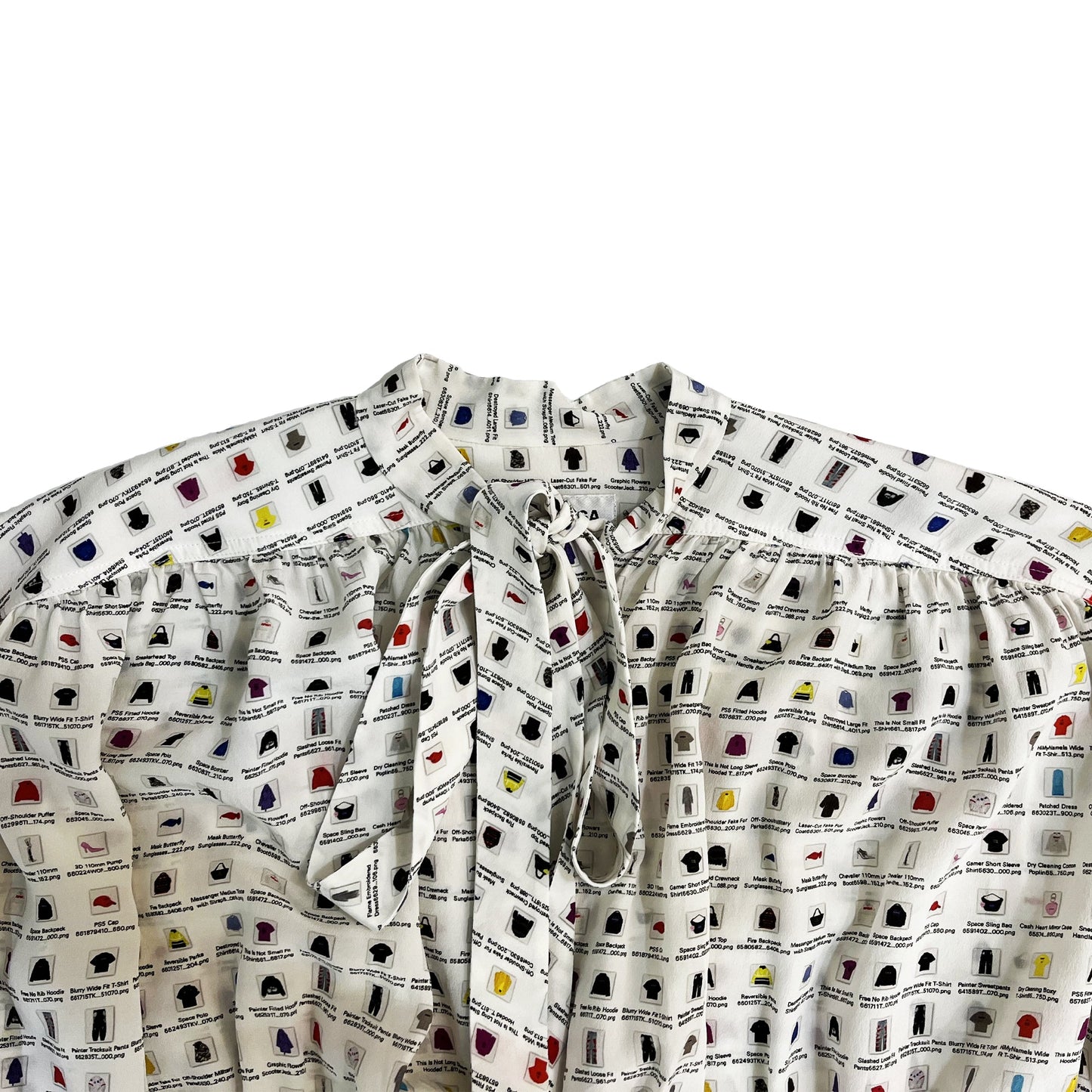 Balenciaga Graphic Printed Blouse | Designer code: 680777TLL10 | Luxury Fashion Eshop | Lamode.com.hk