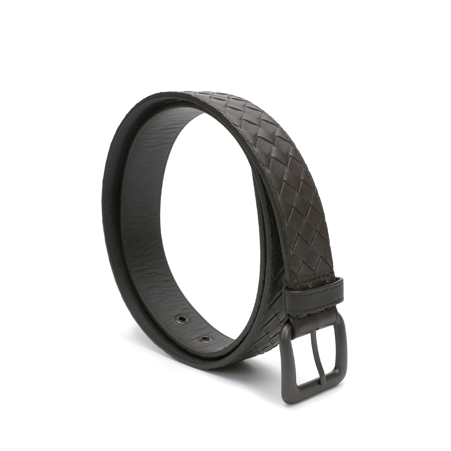 Bottega Veneta Signature Intrecciato Leather Belt | Designer code: 271932V4650 | Luxury Fashion Eshop | Lamode.com.hk