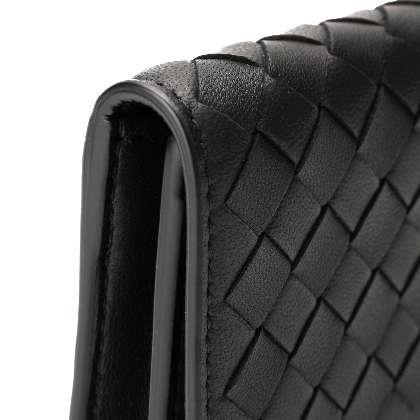 Bottega Veneta Woven Leather Bi Fold Card Holder | Designer code: 133945V001U | Luxury Fashion Eshop | Lamode.com.hk