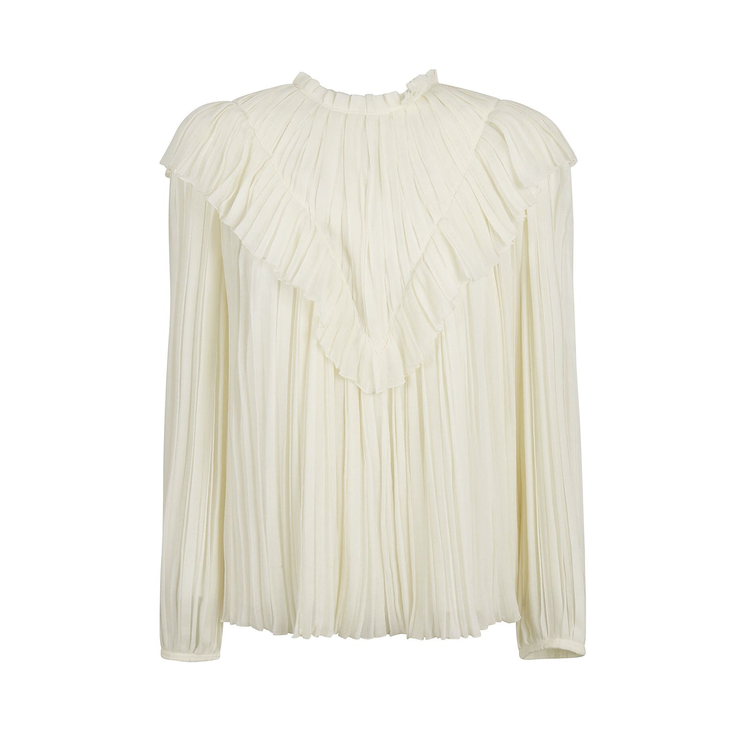 Chloe Pleated Shirt | Designer code: CHC21WHT05061 | Luxury Fashion Eshop | Lamode.com.hk