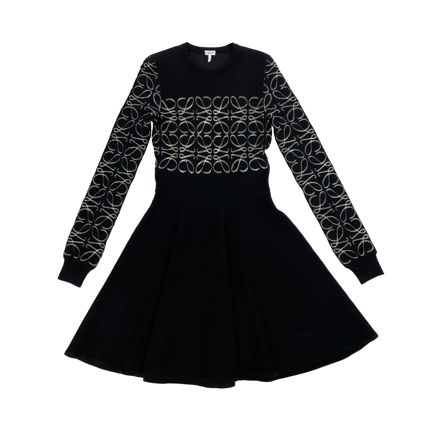 Loewe Anagram Devore Flared Mini Dress | Designer code: S540Y15K52 | Luxury Fashion Eshop | Lamode.com.hk