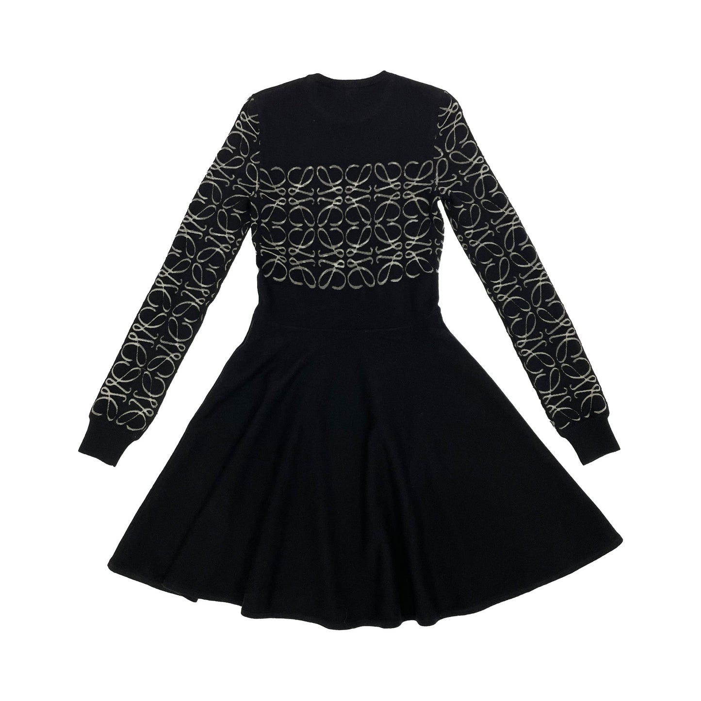 Loewe Anagram Devore Flared Mini Dress | Designer code: S540Y15K52 | Luxury Fashion Eshop | Lamode.com.hk