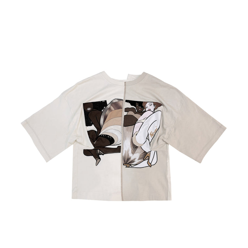 Fendi Embroidered T-shirt | Designer code: FS7890AJKU | Luxury Fashion Eshop | Lamode.com.hk