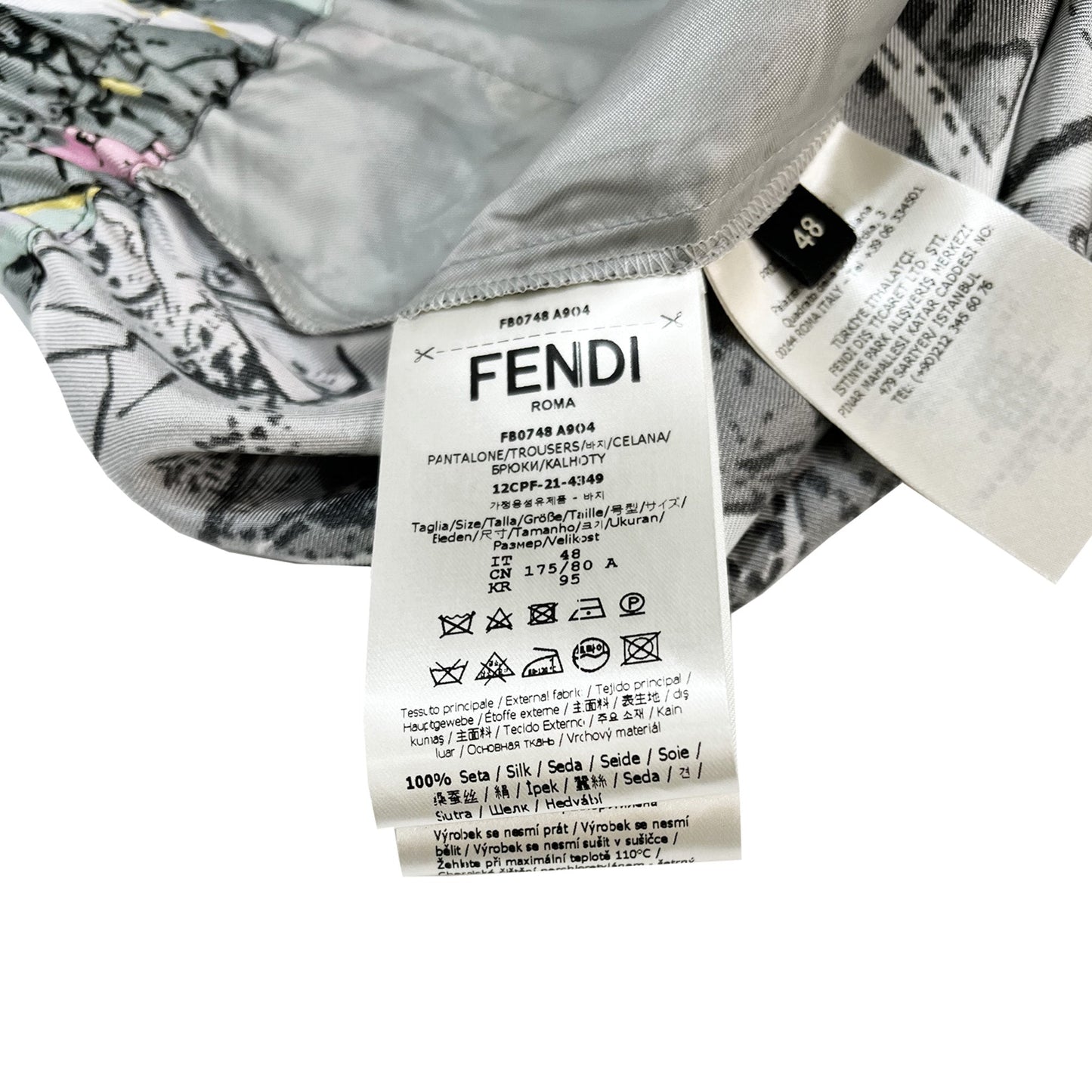 Fendi Map Printed Pants | Designer code: FB0748A9O4 | Luxury Fashion Eshop | Lamode.com.hk