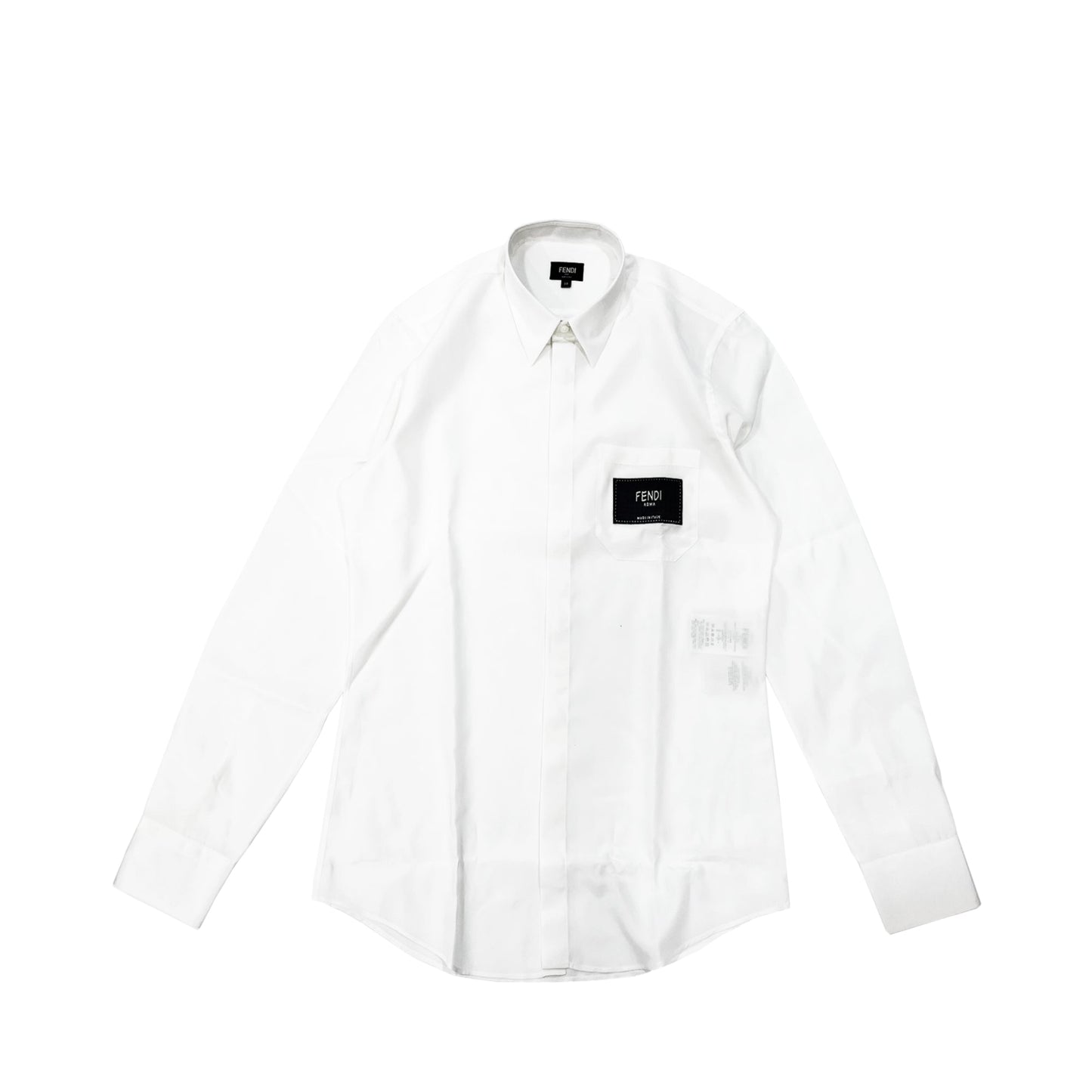 Fendi Logo Patch Long Sleeved Shirt | Designer code: FS0585A9RT | Luxury Fashion Eshop | Lamode.com.hk