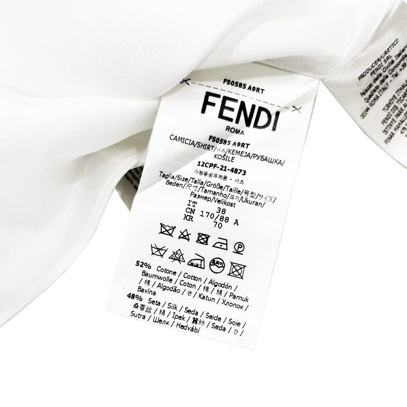 Fendi Logo Patch Long Sleeved Shirt | Designer code: FS0585A9RT | Luxury Fashion Eshop | Lamode.com.hk