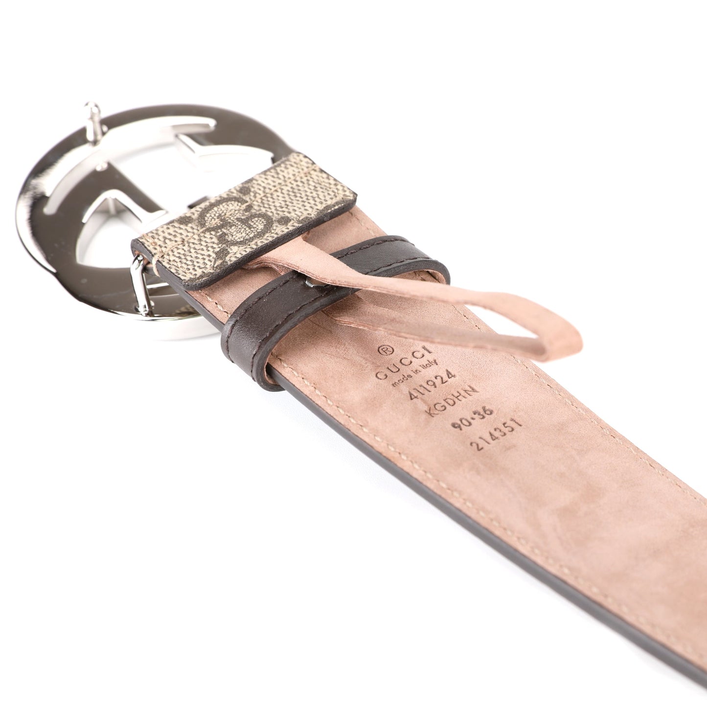Gucci Supreme Double G Buckle Belt | Designer code: 411924KGDHN | Luxury Fashion Eshop | Lamode.com.hk