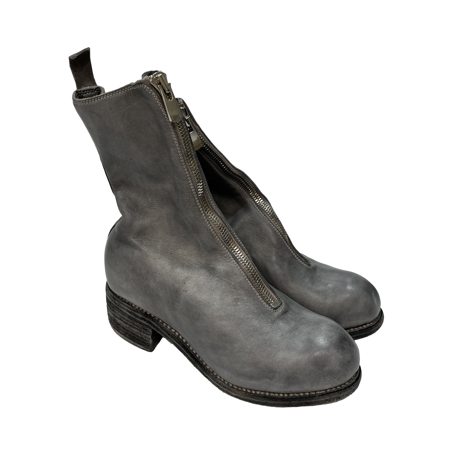 Guidi PL2 Leather Front Zip Ankle Boot | Designer code: PL2SHFG | Luxury Fashion Eshop | Lamode.com.hk
