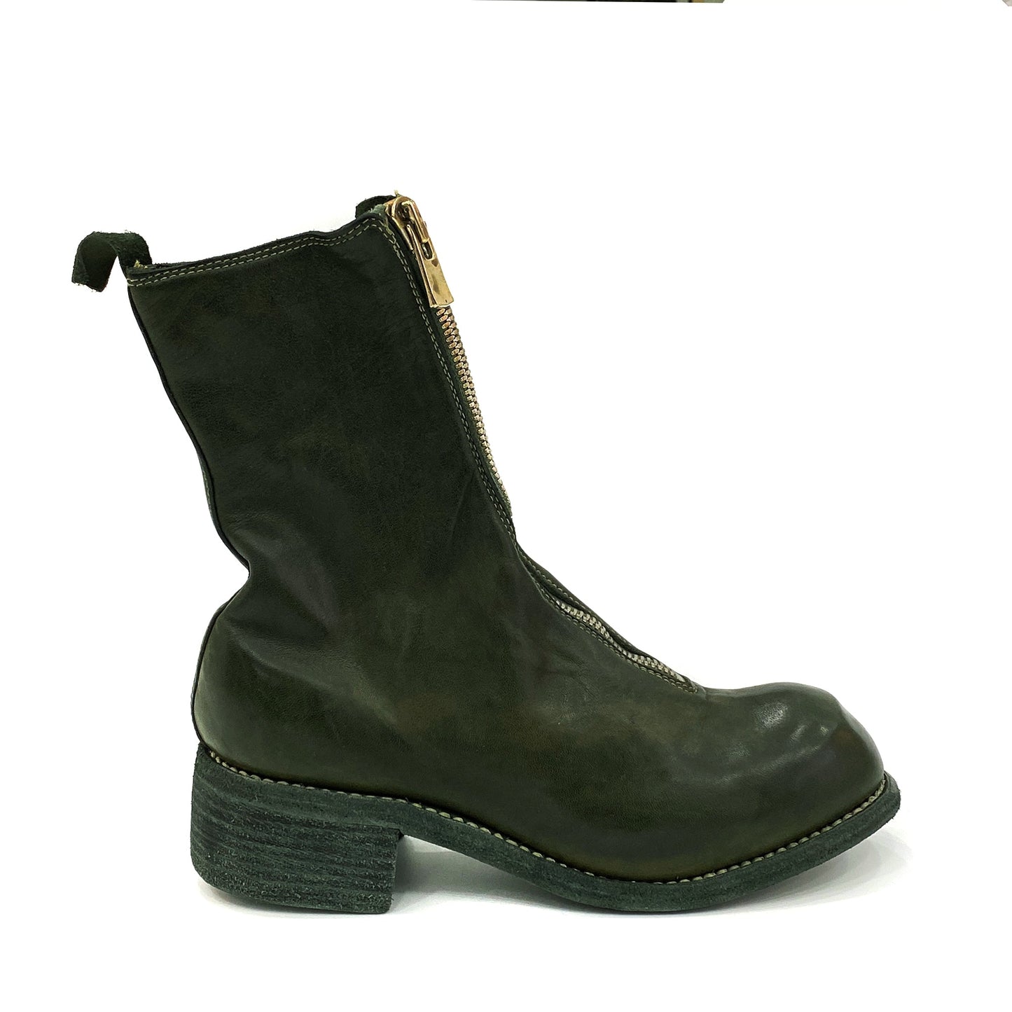 Guidi PL2 Leather Front Zip Ankle Boot | Designer code: PL2SHFG | Luxury Fashion Eshop | Lamode.com.hk