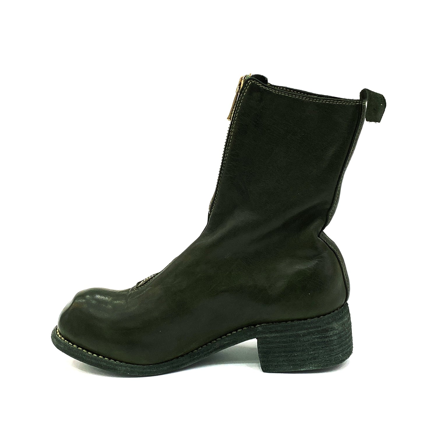 Guidi PL2 Leather Front Zip Ankle Boot | Designer code: PL2SHFG | Luxury Fashion Eshop | Lamode.com.hk