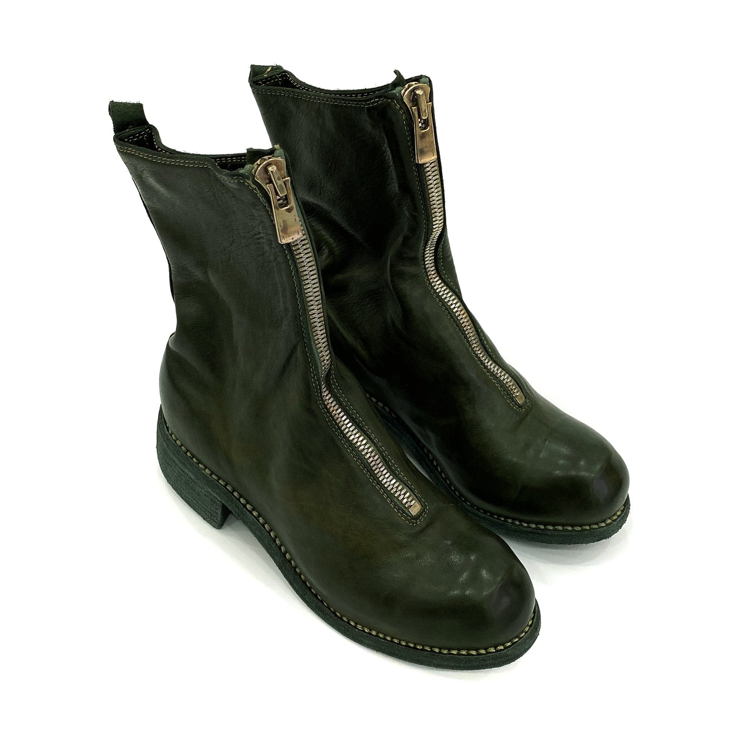 Guidi PL2 Leather Front Zip Ankle Boot | Designer code: PL2SHFG | Luxury Fashion Eshop | Lamode.com.hk