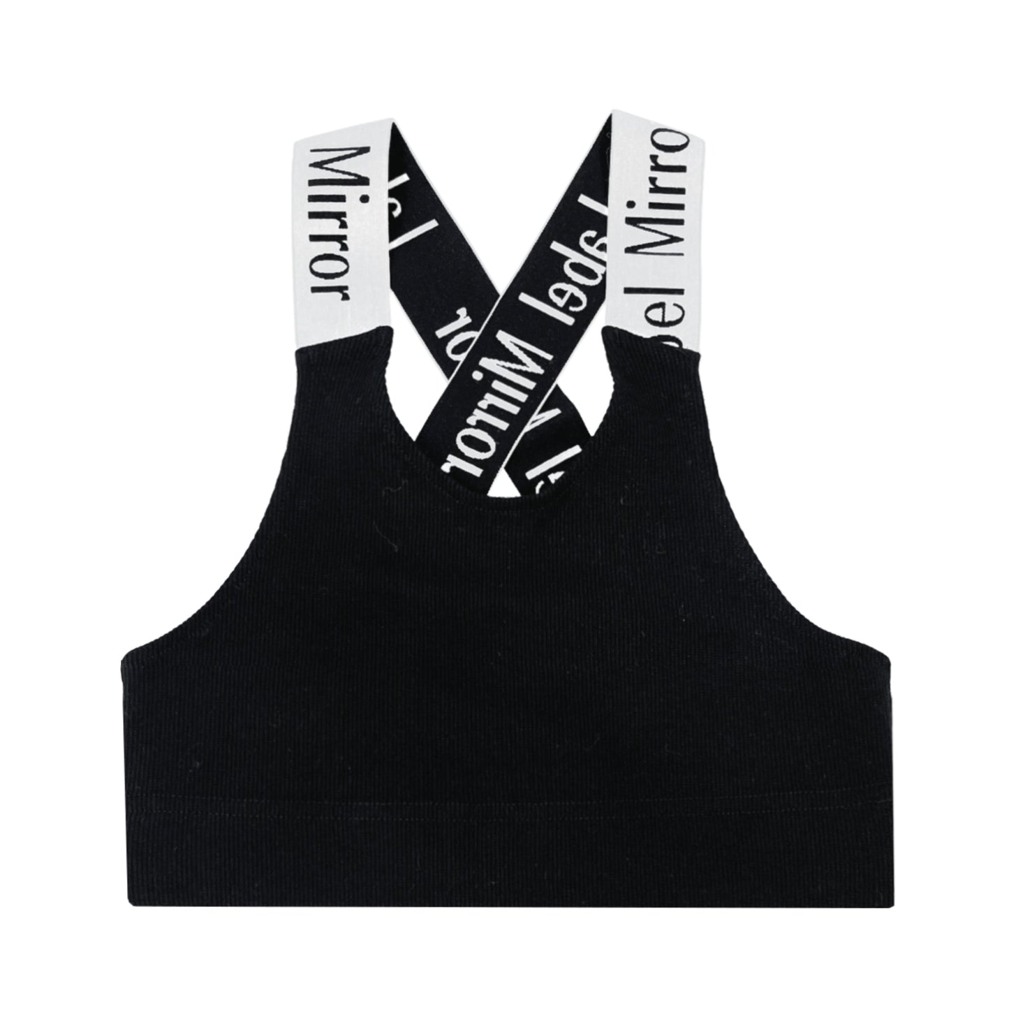 Label Mirror Ribbed Elastic Top | Designer code: LM2022SS018 | Luxury Fashion Eshop | Lamode.com.hk