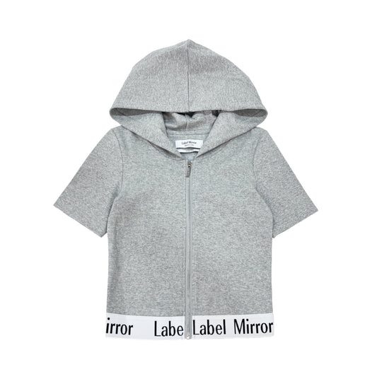 Label Mirror Ribbed Elastic Zip Up Hoodie | Designer code: LM2022SS019 | Luxury Fashion Eshop | Lamode.com.hk