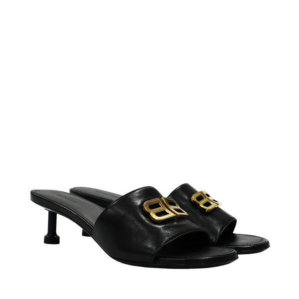 Balenciaga BB Plaque Heel Sandal | Designer code: 722309WBCW1 | Luxury Fashion Eshop | Lamode.com.hk