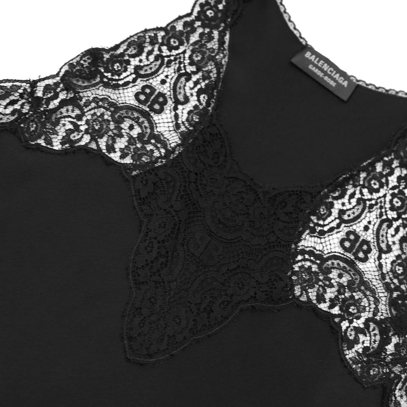 Balenciaga Top With Lace | Designer code: 725068TKO04 | Luxury Fashion Eshop | Lamode.com.hk
