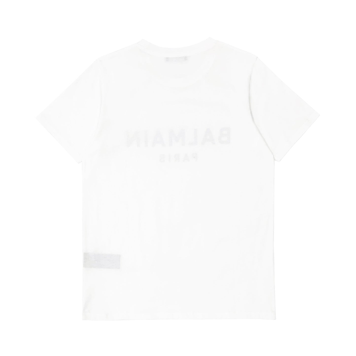Balmain T-shirt With Flocked Logo | Designer code: YF1EF000BB37 | Luxury Fashion Eshop | Lamode.com.hk