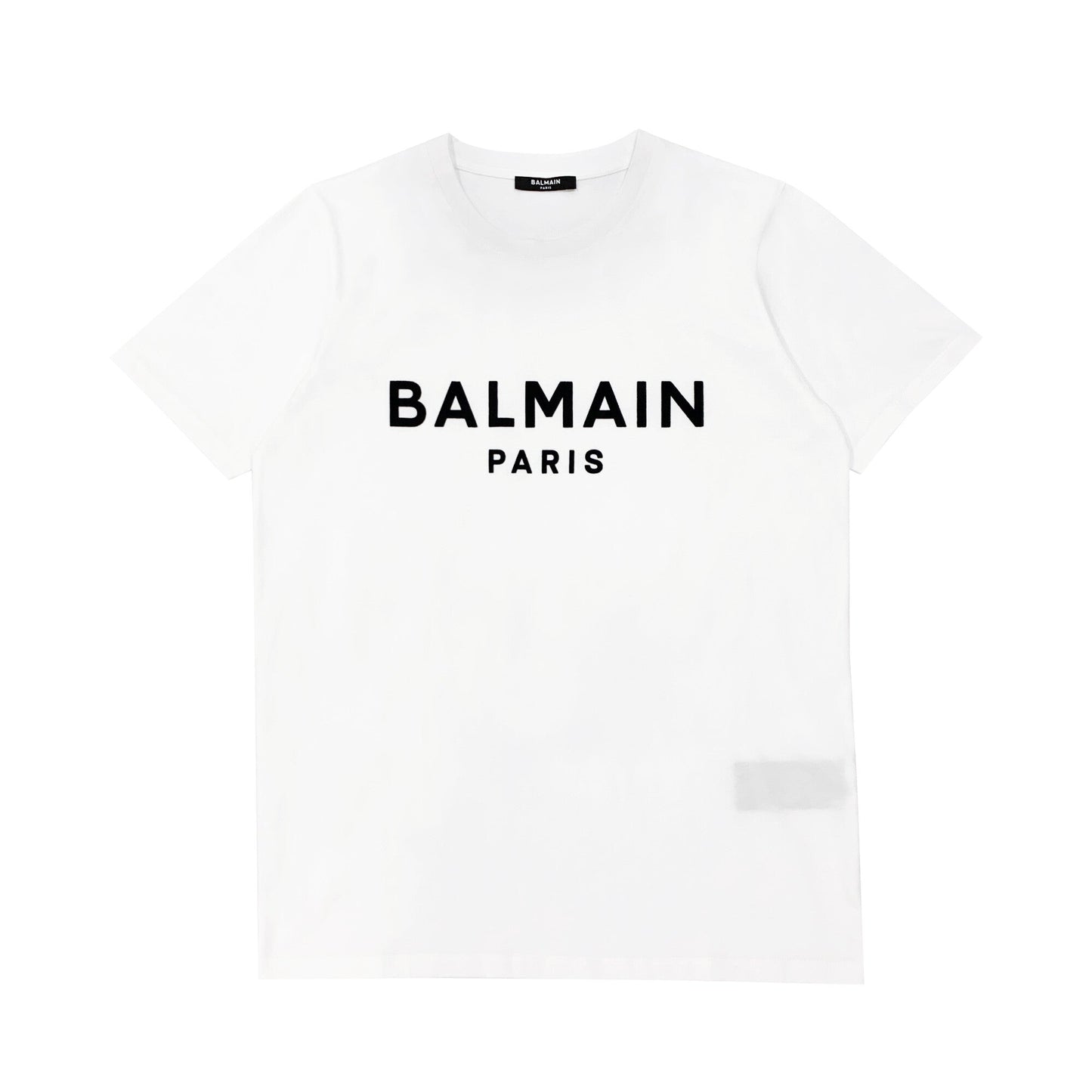 Balmain T-shirt With Flocked Logo | Designer code: YF1EF000BB37 | Luxury Fashion Eshop | Lamode.com.hk