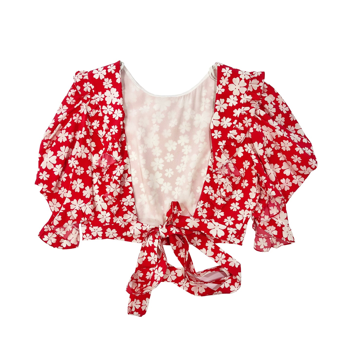 Miu Miu Marocain Floral Print Blouse | Designer code: MT173810MA | Luxury Fashion Eshop | Lamode.com.hk