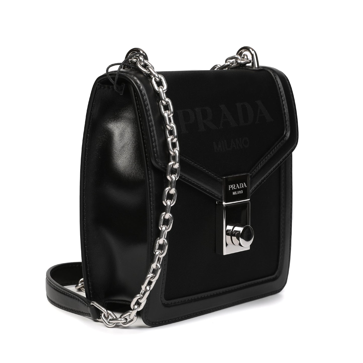 Prada Flap Lock Details Shoulder Bag | Designer code: 1BD254VUOH2DLM | Luxury Fashion Eshop | Lamode.com.hk