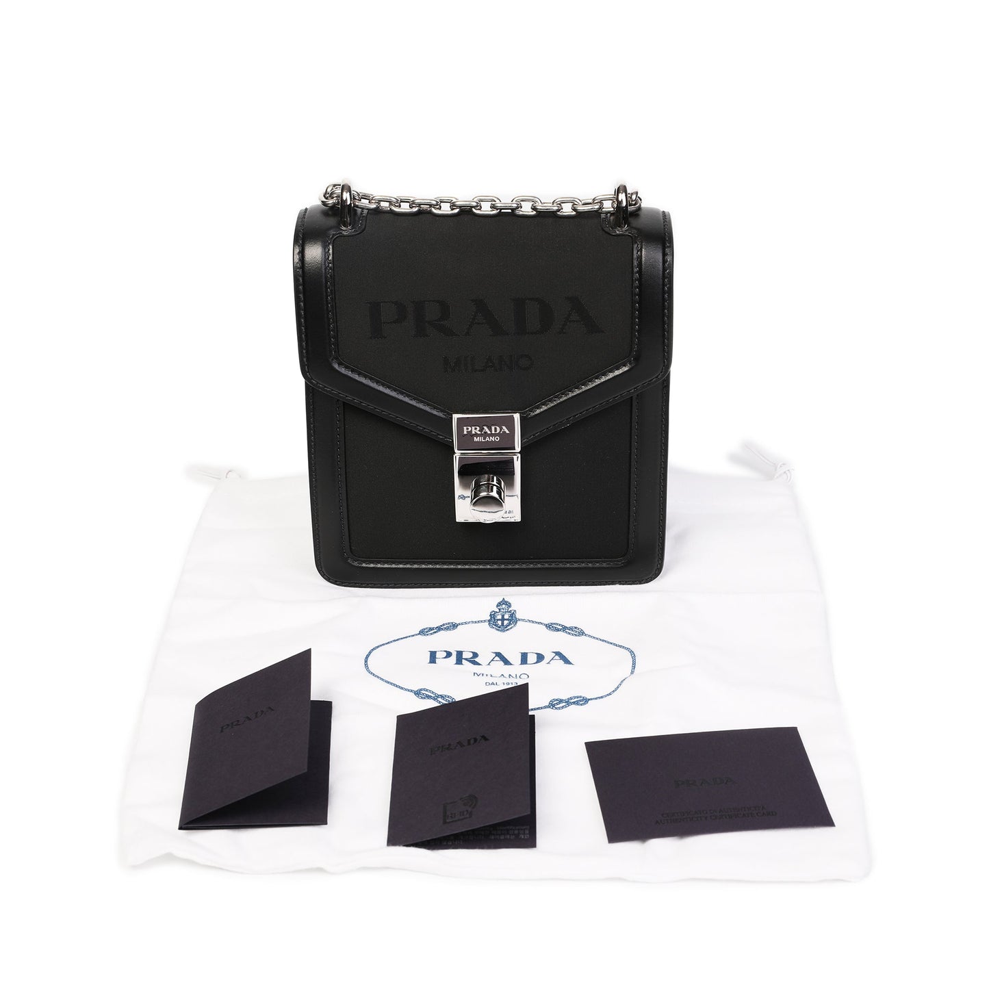 Prada Flap Lock Details Shoulder Bag | Designer code: 1BD254VUOH2DLM | Luxury Fashion Eshop | Lamode.com.hk