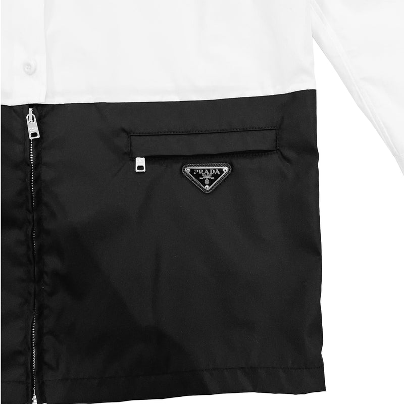 Prada Two Tone Shirtdress | Designer code: P3H57S22210UR | Luxury Fashion Eshop | Lamode.com.hk