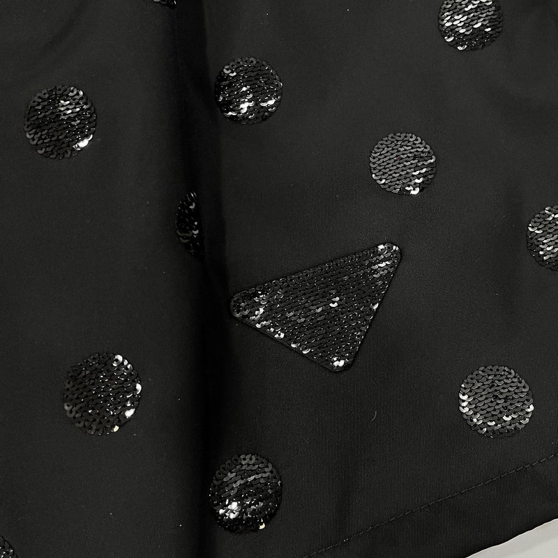 Prada ReNylon Sequin Polka Dot Shorts | Designer code: 22R757S2211Z5G | Luxury Fashion Eshop | Lamode.com.hk