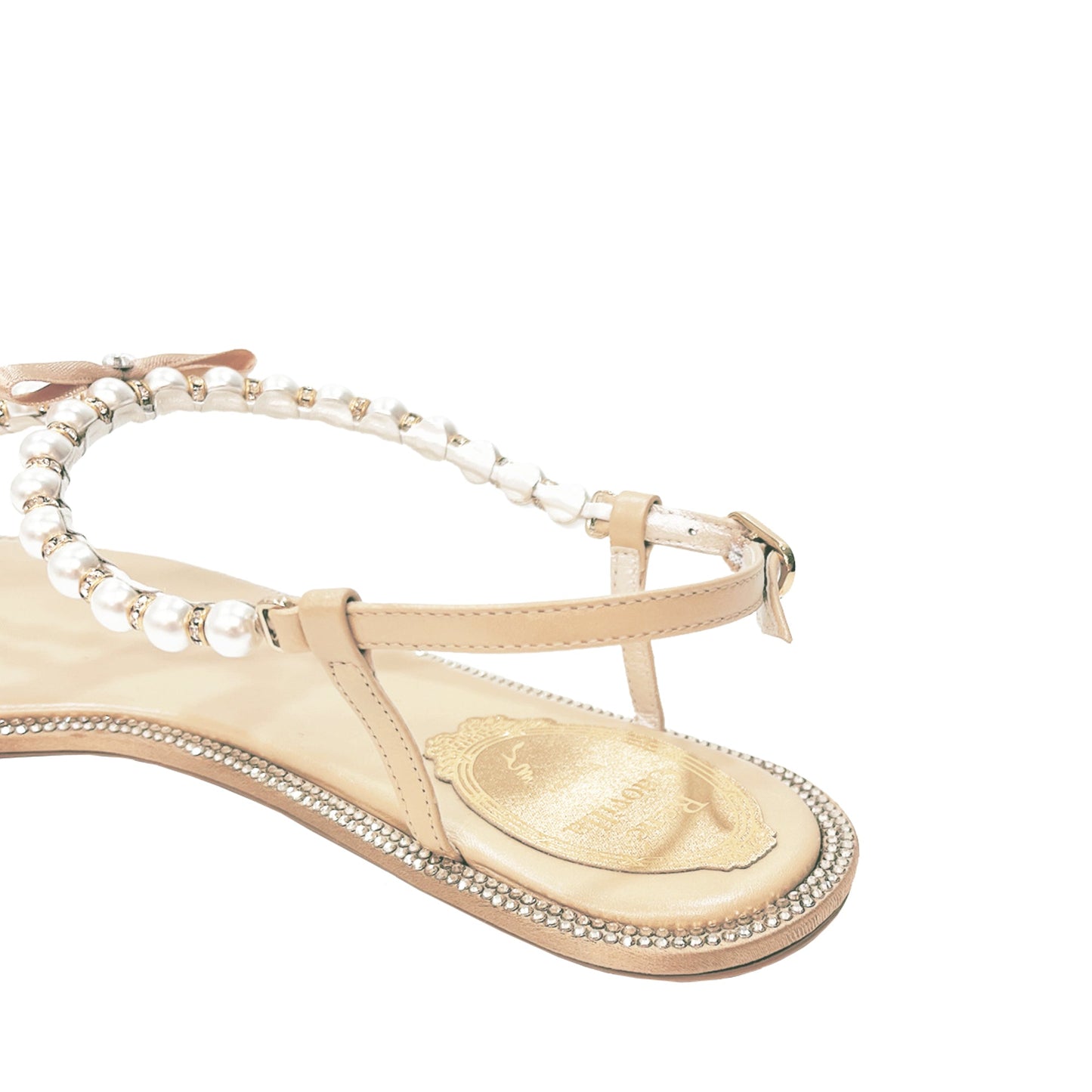 Rene Caovilla Pearl Embellished Sandals | Designer code: C10241010 | Luxury Fashion Eshop | Lamode.com.hk