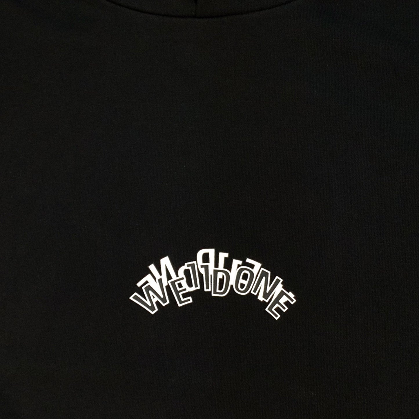 We11done Bi Layer Logo Hoodie | Designer code: WDTH322770 | Luxury Fashion Eshop | Lamode.com.hk