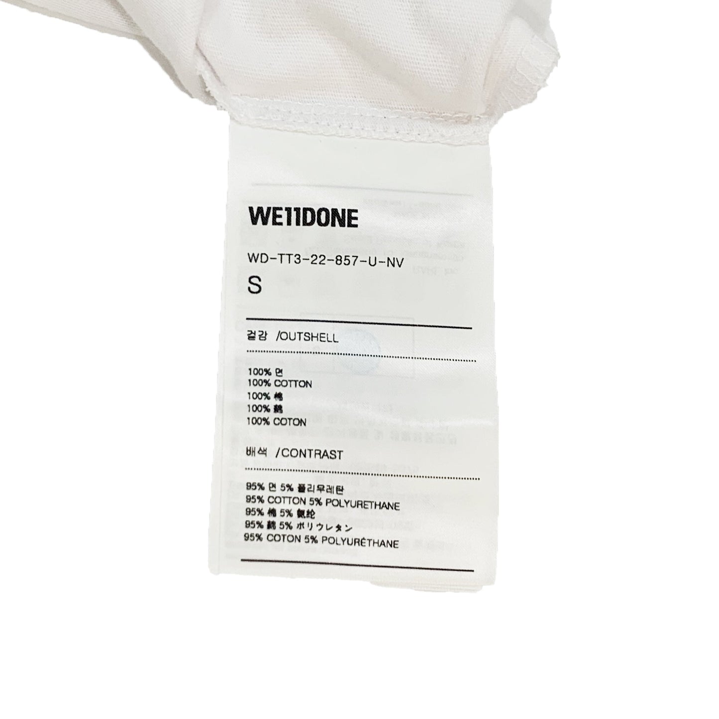 We11done Cursive Logo T-Shirt | Designer code: WDTT322857 | Luxury Fashion Eshop | Lamode.com.hk