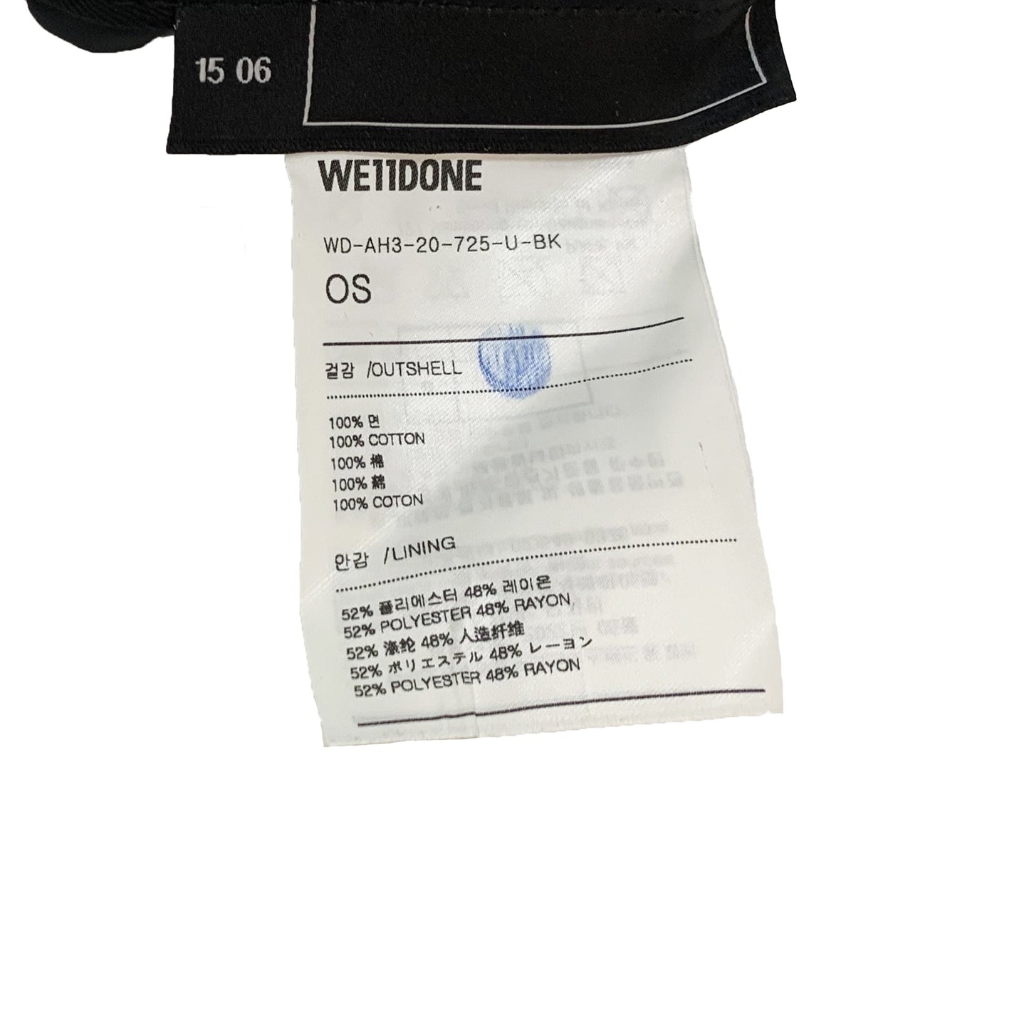 We11done Embroidered Logo Baseball Cap | Designer code: WDAH320725 | Luxury Fashion Eshop | Lamode.com.hk