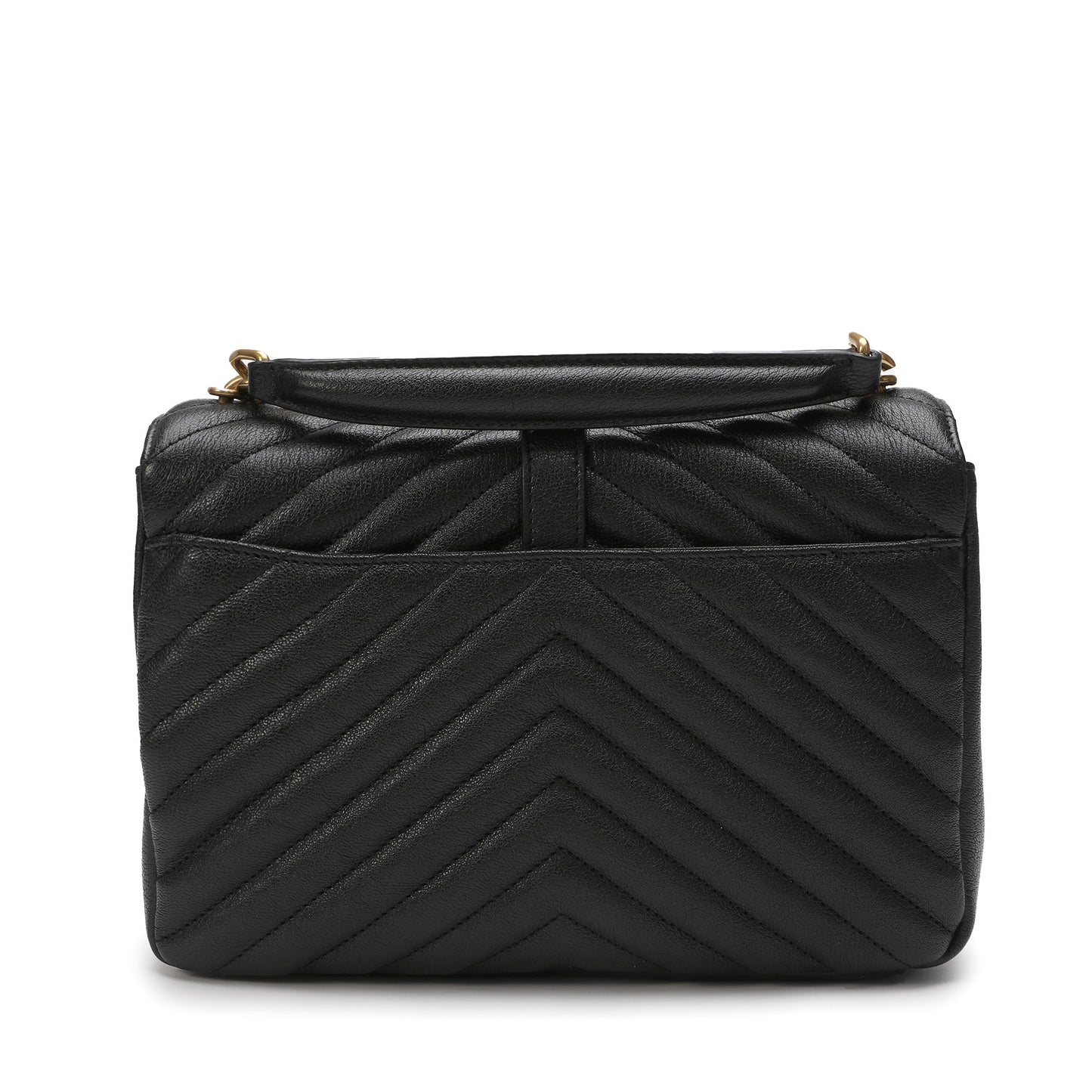 Saint Laurent Logo Plaque Quilted Shoulder Bag | Designer code: 600279BRM07 | Luxury Fashion Eshop | Lamode.com.hk