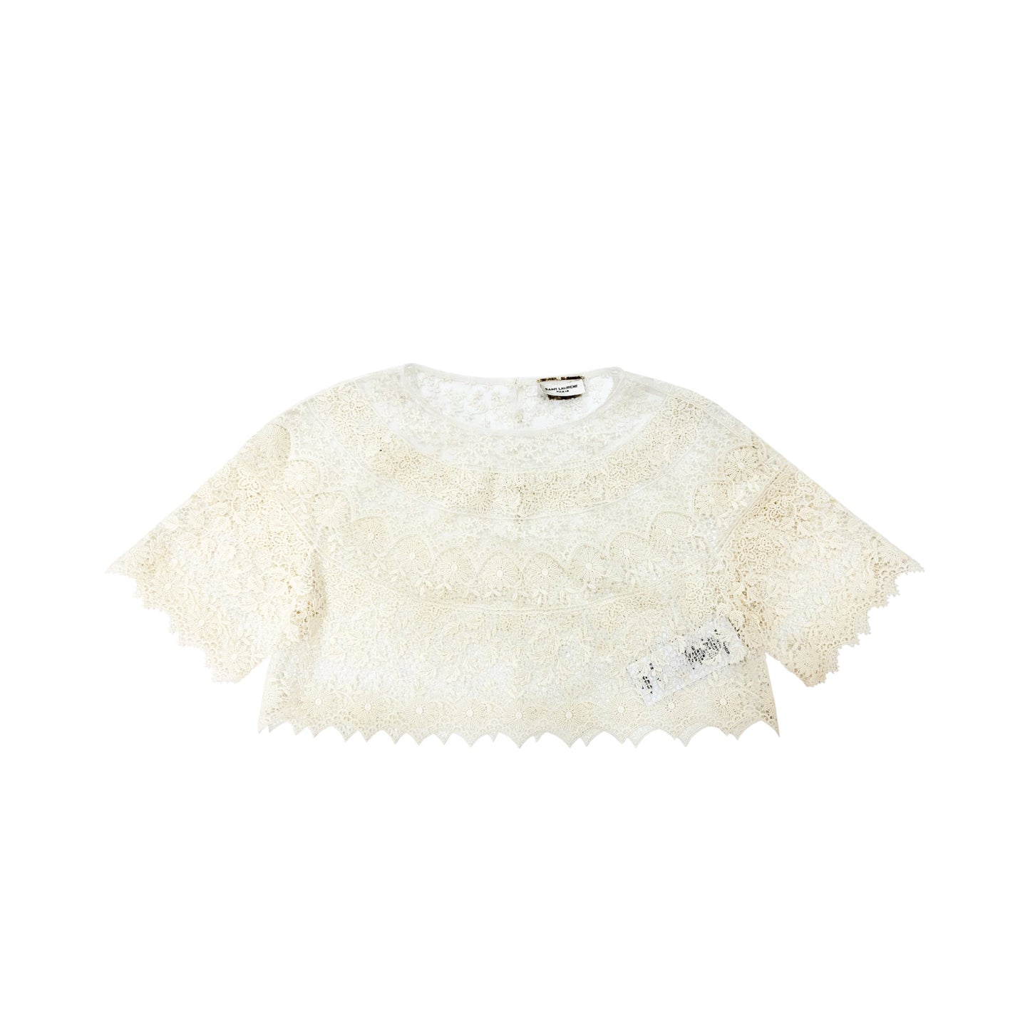 Saint Laurent Top In Floral Lace | Designer code: 682303Y9E05 | Luxury Fashion Eshop | Lamode.com.hk