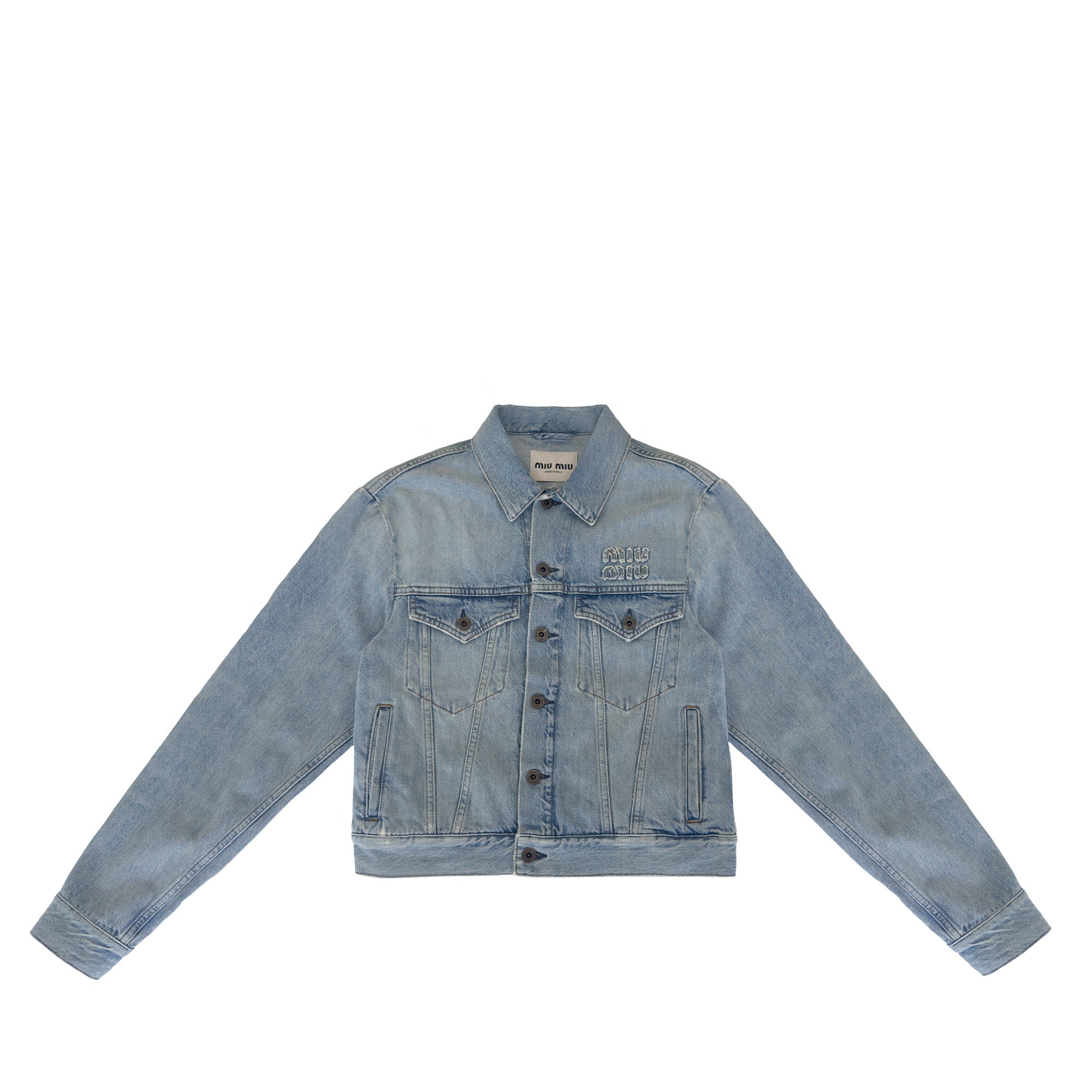 【関税&送料込】Miu Miu Denim Jacket Miu Miu Denim Jacket | Blue | FARFETCH PL