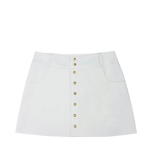 CELINE TRAPEZE MINI SKIRT IN COTTON