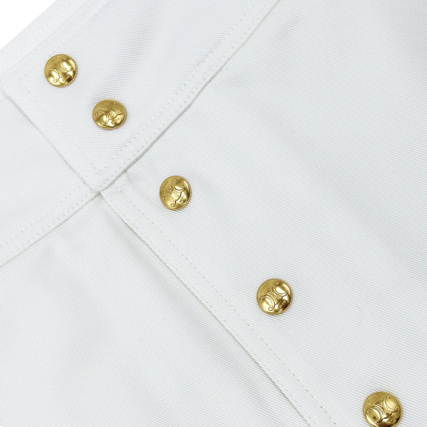 CELINE TRAPEZE MINI SKIRT IN COTTON