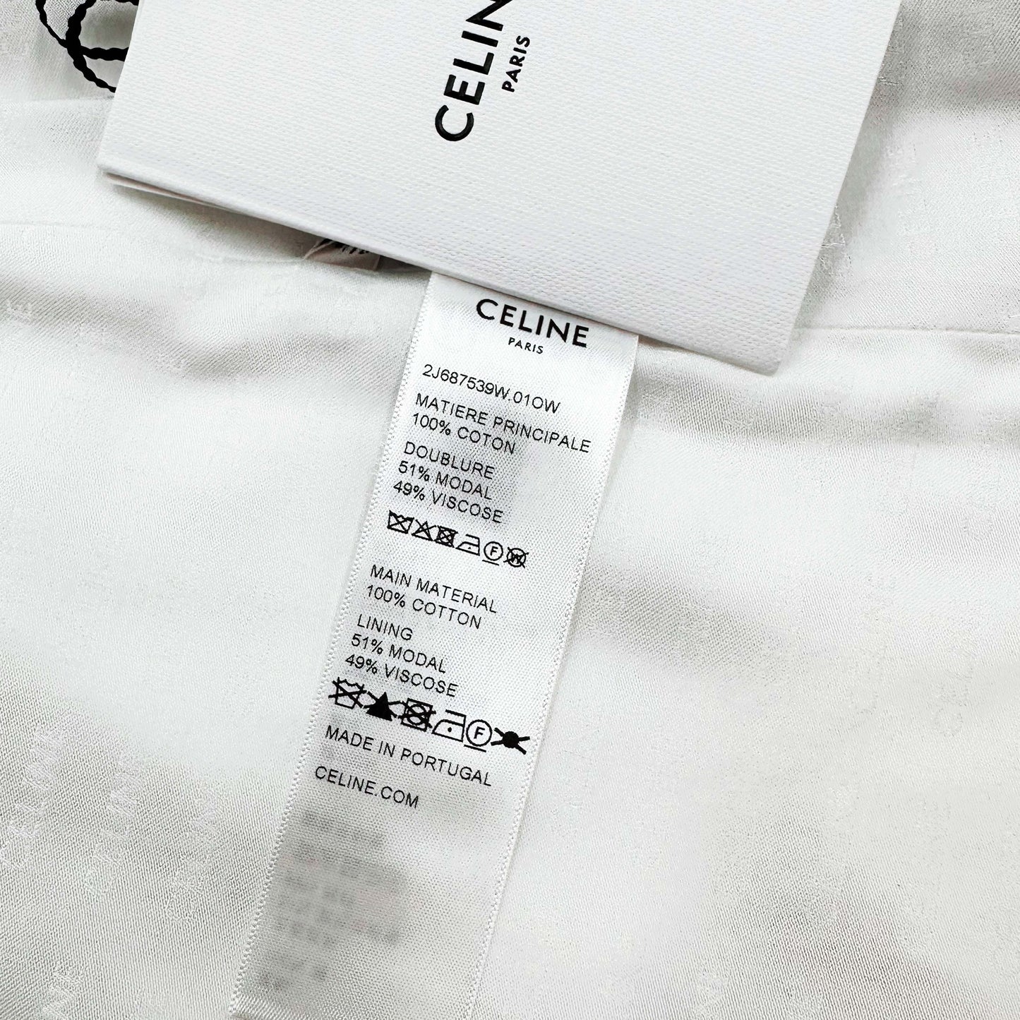 CELINE TRAPEZE MINI SKIRT IN COTTON