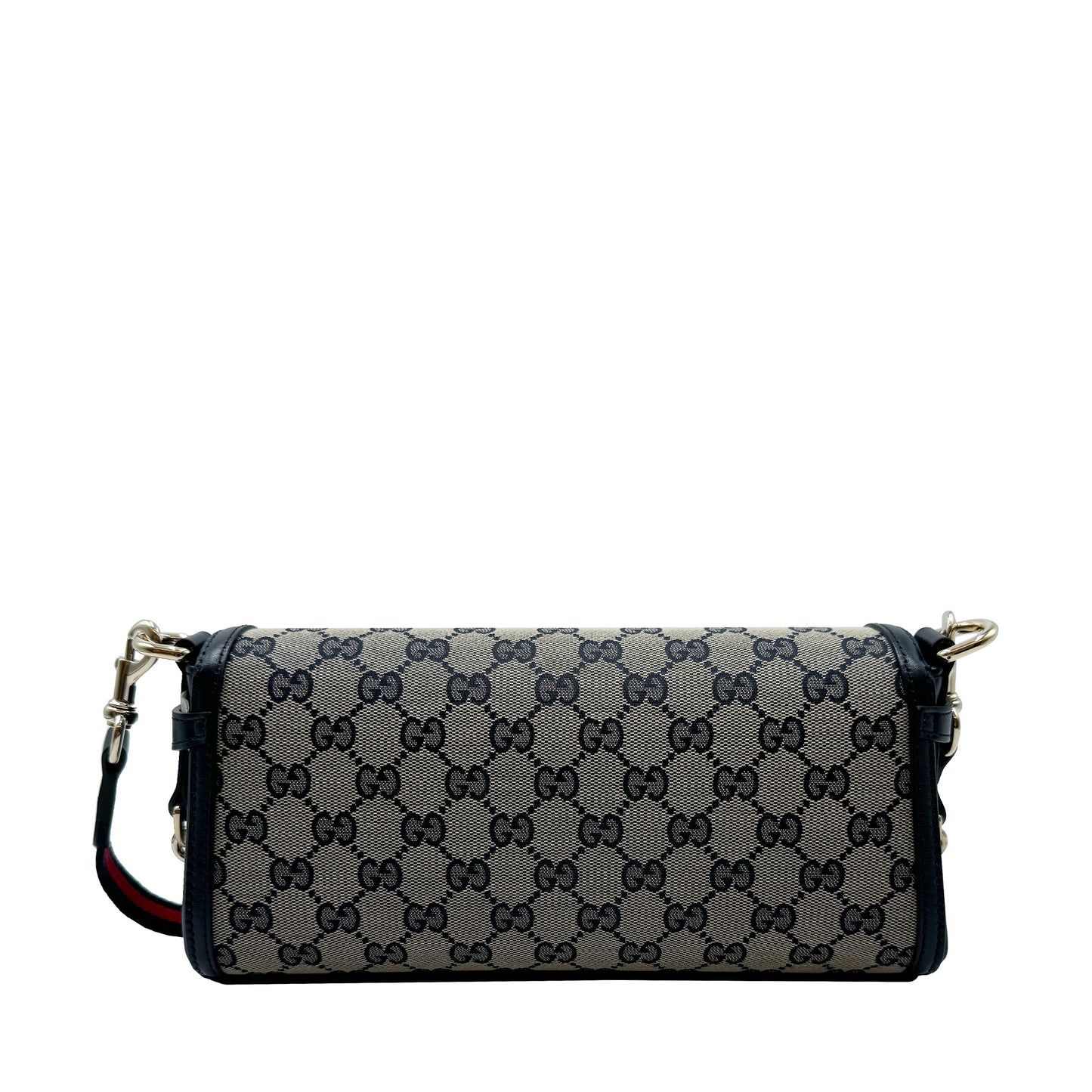 GUCCI LUCE GG CANVAS SHOULDER BAG IN BEGIE AND BLUE